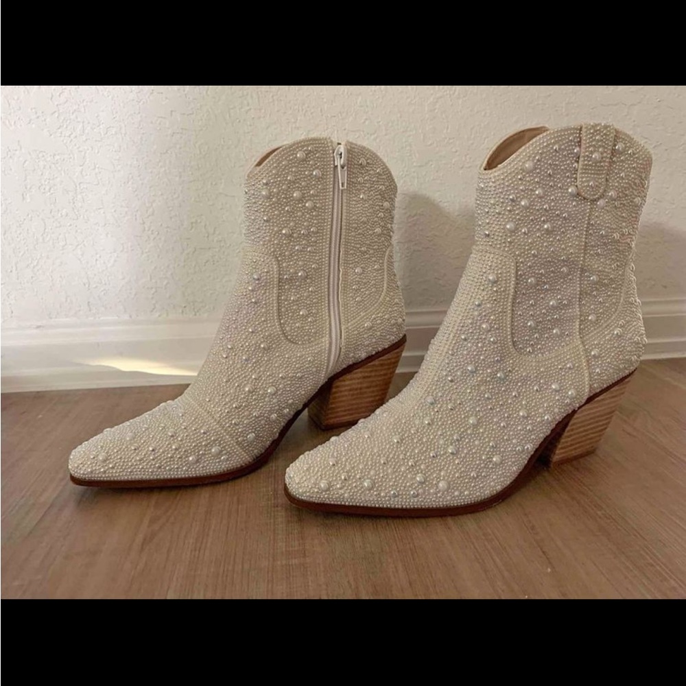 Betsey Johnson Emory Rhinestone Western Boots size 10